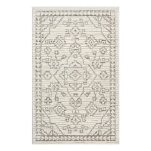 Nizza Collection Dakota Ivory 3 ft. x 4 ft. Traditional Scatter Rug