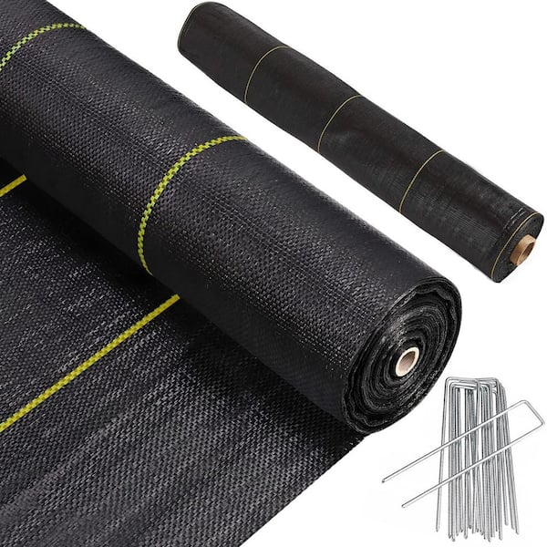 ATENGNES 4 ft. x 100 ft. Heavy-Duty WeedBlock Landscape Driveway Geotextile Fabric Pro Matrix Grid Weed Barrier with U Staples