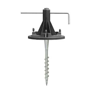 10 in. Solar Lamp Post Installation Kit with EZ-Anchor In-Ground Auger and Built-in Leveling Tool