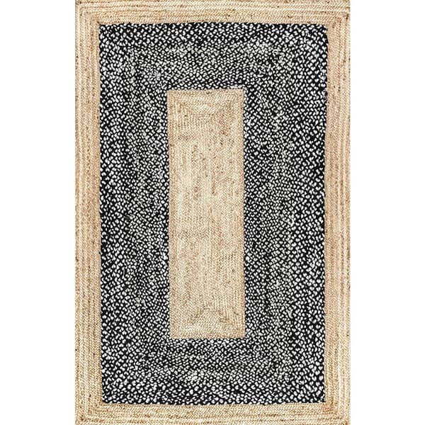 nuLOOM Lesha Natural Fiber Black 5 ft. x 8 ft. Area Rug