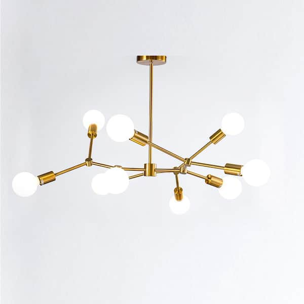 Unbranded Lydia 9-Light Antique Gold Chandelier