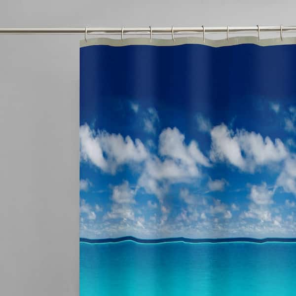 Ocean Print Shower Curtain Waterproof Shower Curtain With - Temu