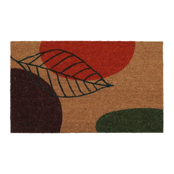 Unbranded Fall Natural 18 in. x 30 in. Sheltered Coconut Door Mat