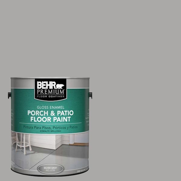 BEHR PREMIUM 1 gal. #PFC-68 Silver Gray Gloss Interior/Exterior Porch and Patio Floor Paint