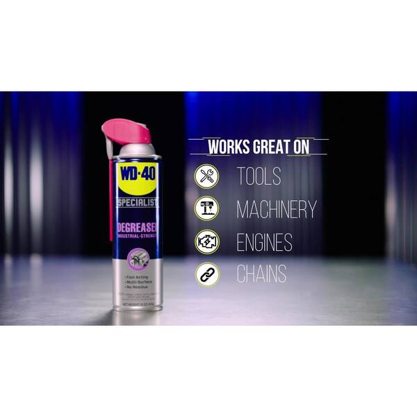 WD-40 SPECIALIST 15 oz. Degreaser, Industrial-Strength Fast Acting Formula  with Smart Straw 612083 - The Home Depot