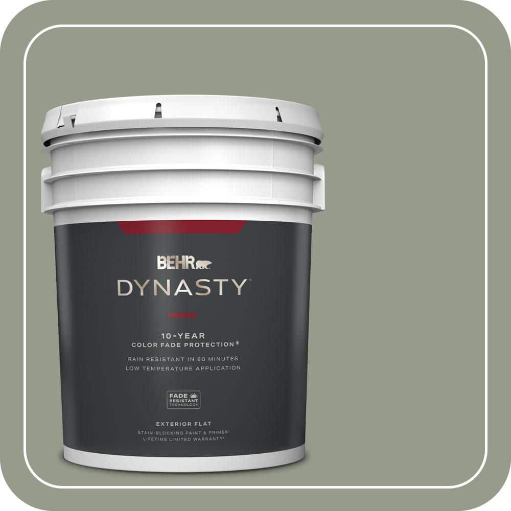 5 gal. #PMD-56 Laurel Leaf Flat Exterior Stain-Blocking Paint & Primer price history on PriceWatchPro