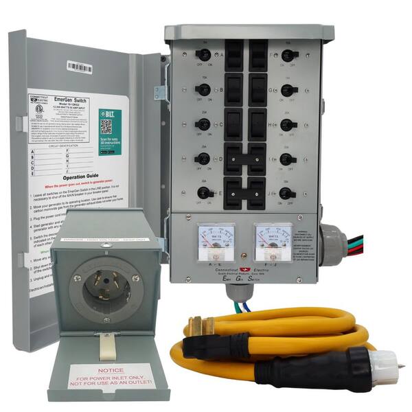 50 Amp Manual Transfer Switch - 120V/240V DIN Rail Mount For RV & Generator