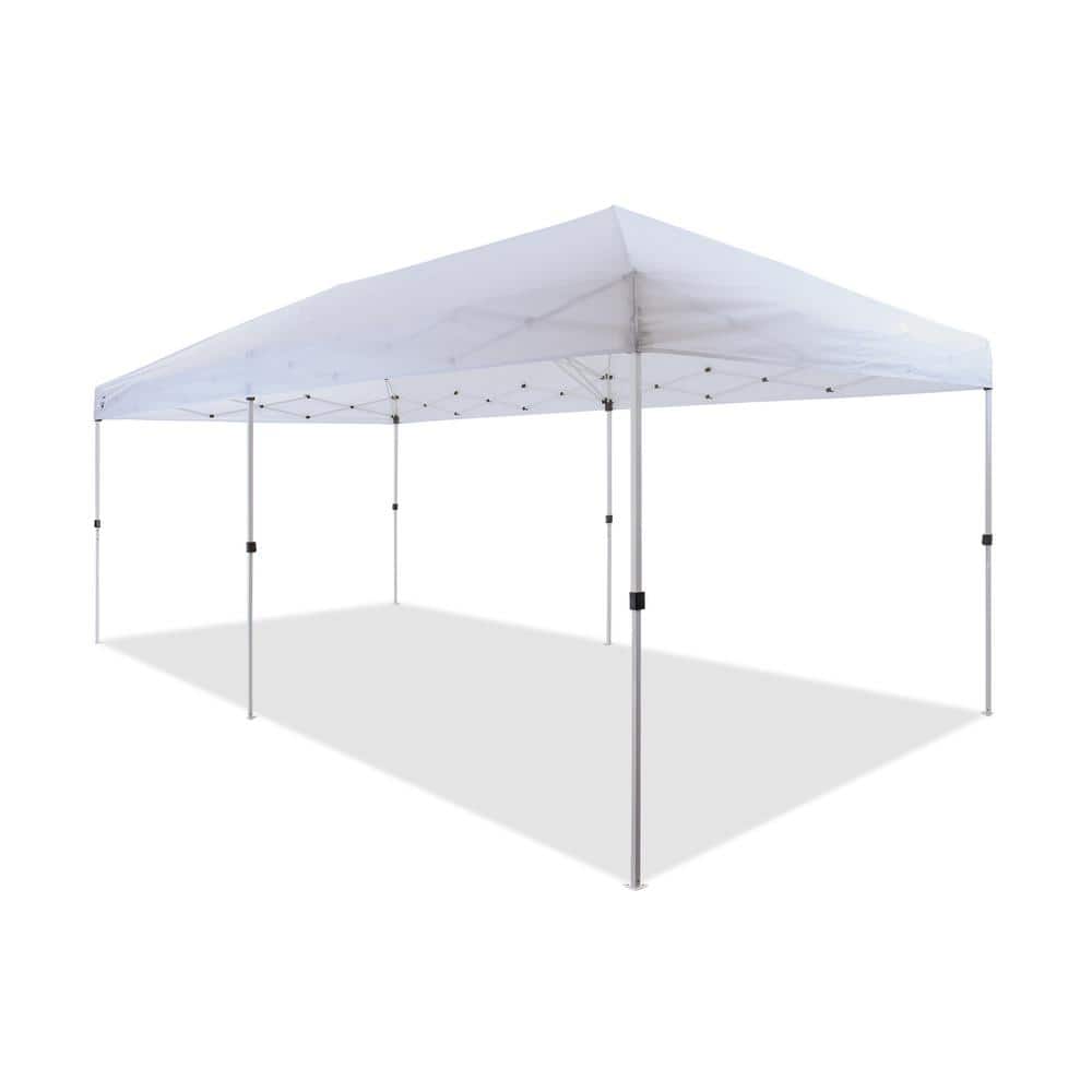 White Adjustable Steel Frame 20x10 ft Instant Canopy Shelter