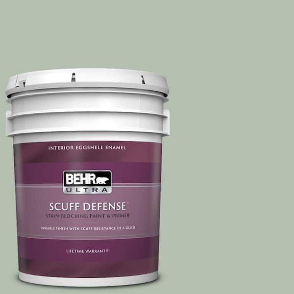 BEHR ULTRA 5 gal. #N400-3 Flagstaff Green Extra Durable Eggshell Enamel Interior Paint & Primer