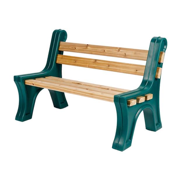 RTS Home Accents Custom Length Kentucky Green Polyethylene Indoor/Outdoor Bench Ends (Wood and Screws Sold Separately)