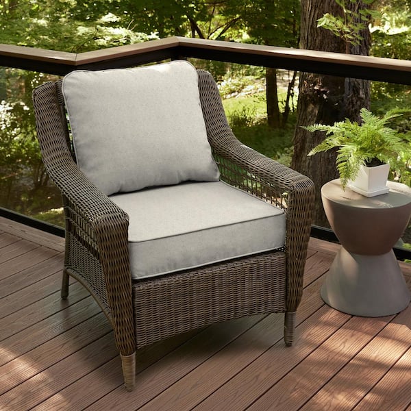 CushionGuard Putty Trellis Deep Seating Outdoor Lounge Chair Cushion