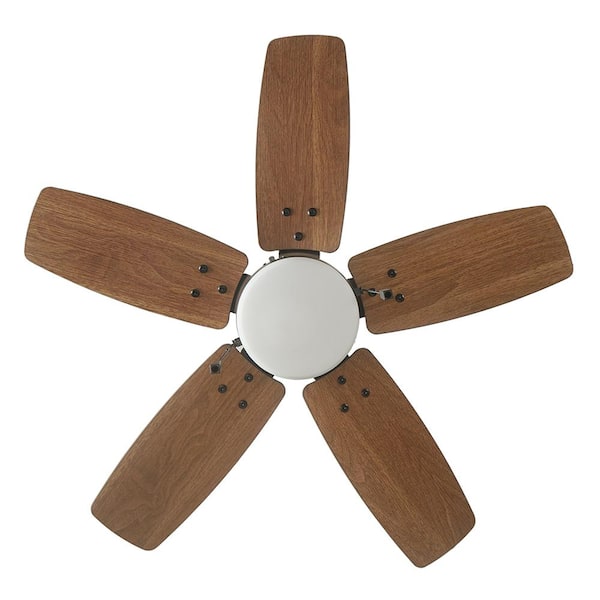 Waterly 32 in. Indoor in Plated Bronze Ceiling Fan with Integrated LED