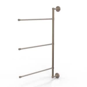Waverly Place Collection 3 Swing Arm Vertical 28 in. Towel Bar in Antique Pewter