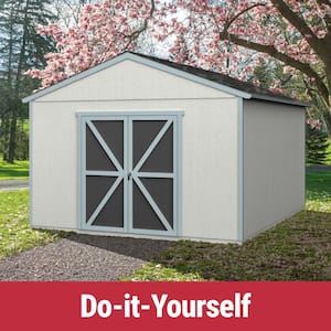 DIY Astoria 12 ft. x 16 ft. Pre-Cut Wood Shed without Floor - Outdoor Storage Kit (192 sq. ft.)