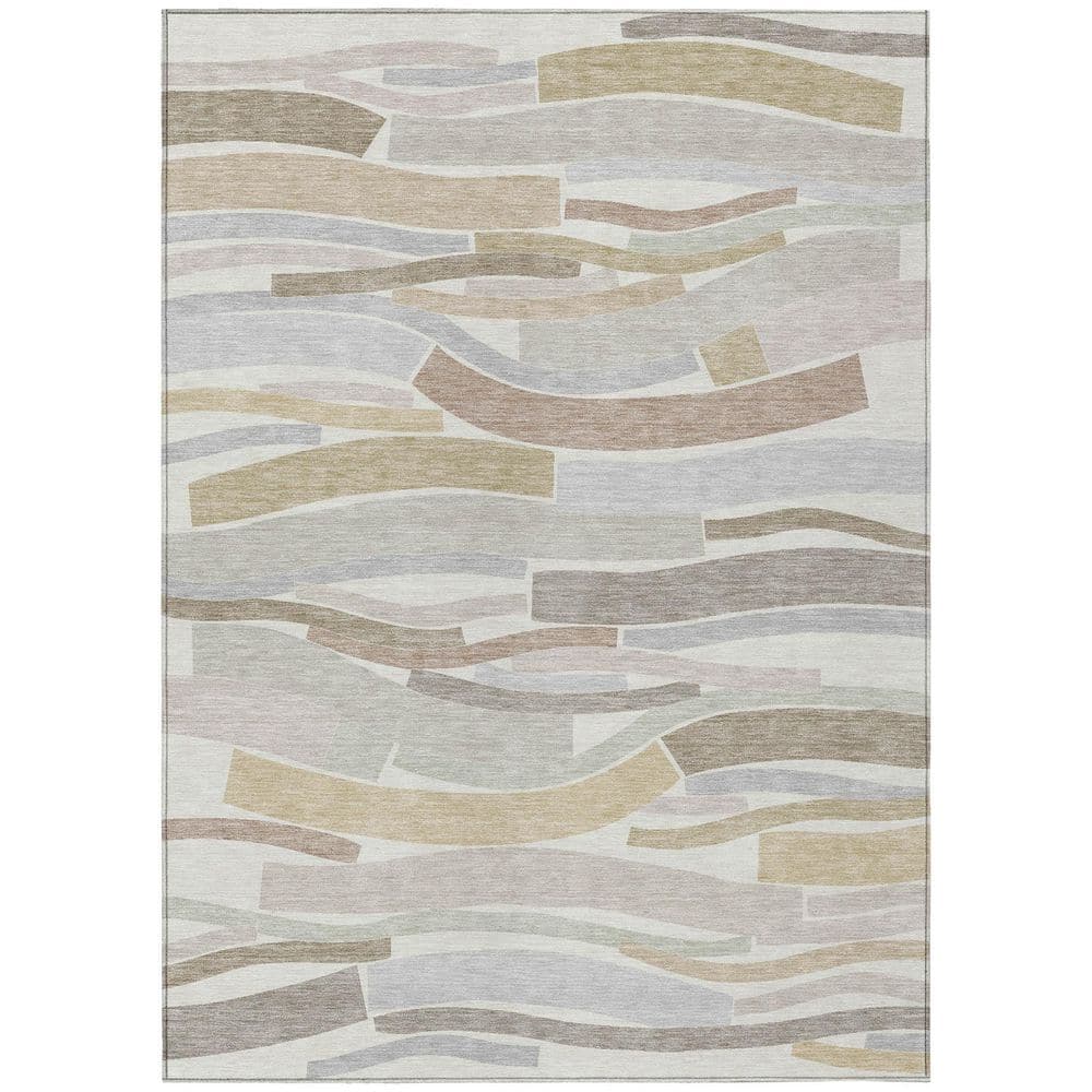 Chantille Machine Washable Indoor/Outdoor Abstract ACN2776 Ivory 3 ft. x 5 ft. Area Rug price history on PriceWatchPro