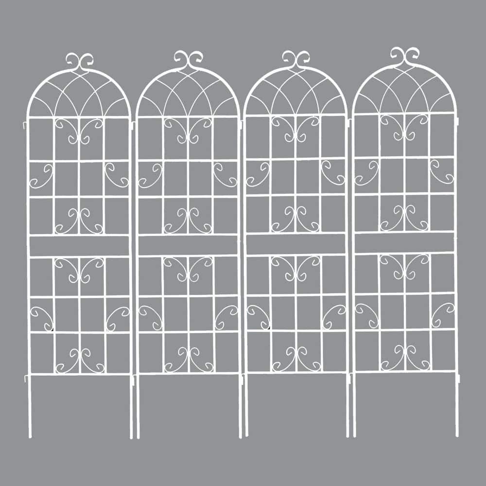 4 Pack Metal Garden Trellis 71 in. x 20 in. Rustproof Climbing Plant Suppor