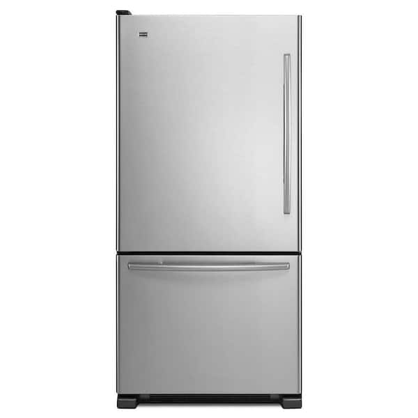 Maytag EcoConserve 33 in. W 21.9 cu. ft. Bottom Freezer Refrigerator in Stainless Steel-DISCONTINUED