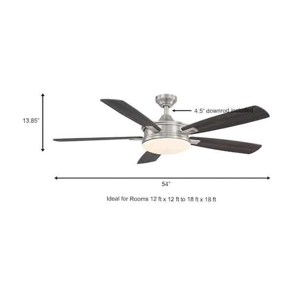 Home Decorators Collection Anselm 54 In Integrated Led Indoor Brushed Nickel Ceiling Fan With Light Kit And Remote Control Sw1478 54inbn - Home Decorators Collection Ceiling Fan Instructions