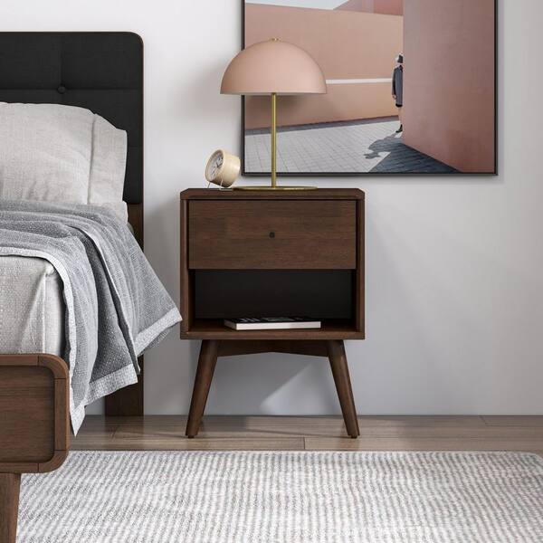Ashcroft Furniture Co Francesca 1-Drawer Mid Century Modern
