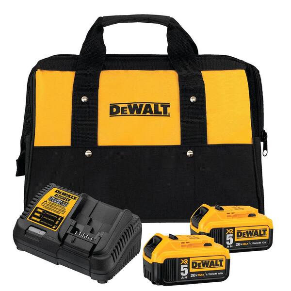 DEWALT - 20V MAX XR Cordless Brushless 1/2 in. Mid-Range Impact Wrench Detent Pin, (2) 20V Li-Ion 5.0Ah Batteries, and Charger