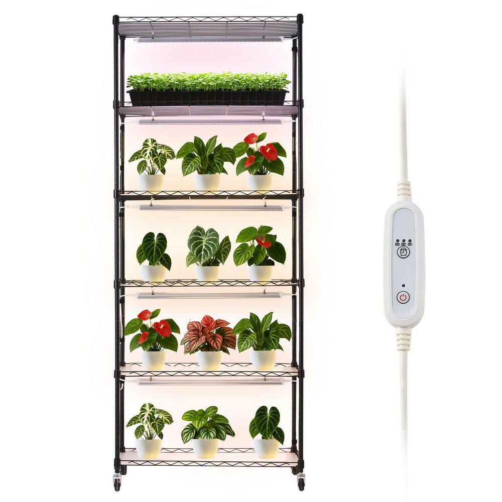 Plant Shelf with Grow Light, 6-Tier Indoor Plant Stand, 71in. Tall Plants Display Rack, Full Spectrum Grow Lights price history on PriceWatchPro
