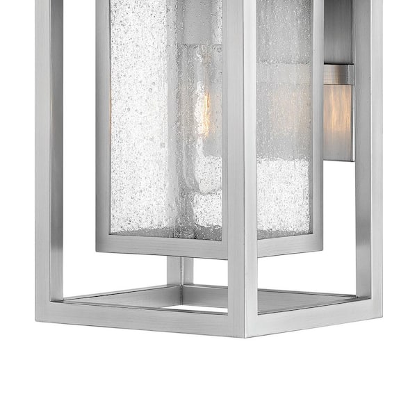 HINKLEY - Hinkley Republic Small Outdoor Wall Mount Lantern, Satin Nickel