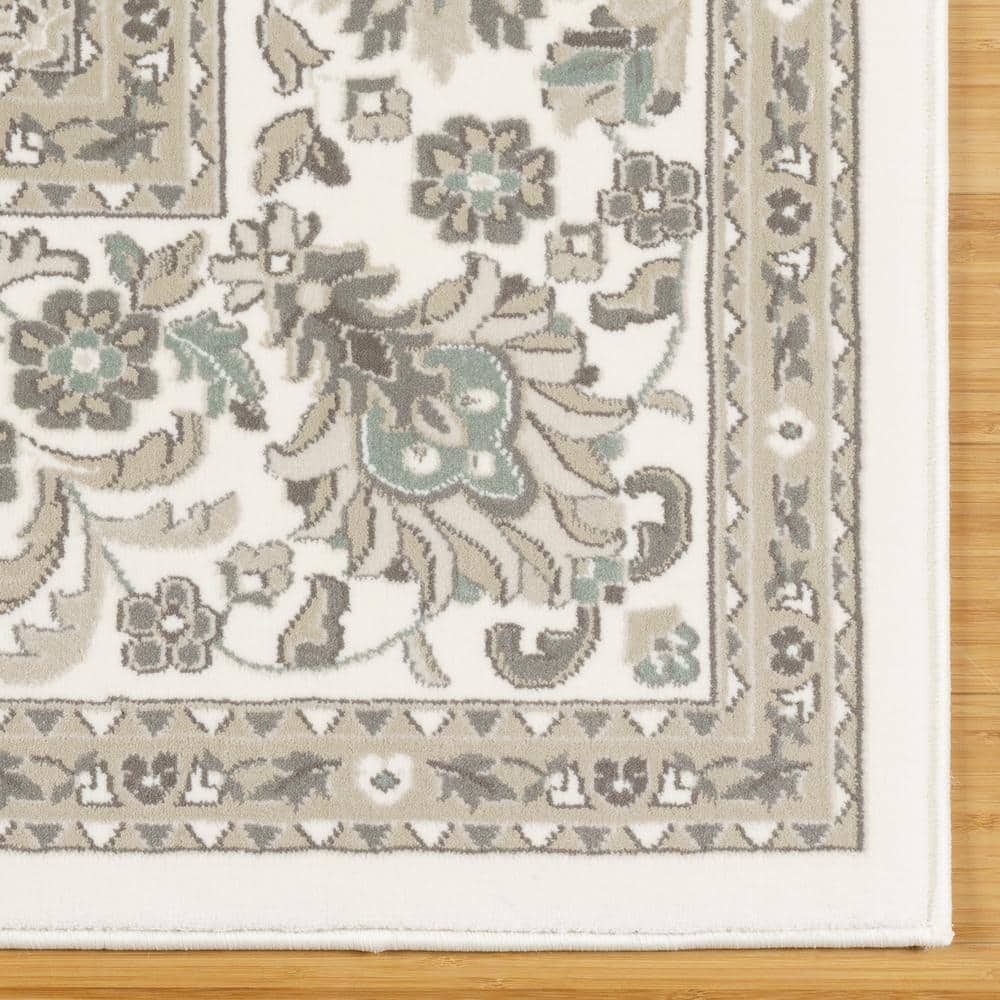 Vernon Gray 8' x 10' Traditional Synthetic Area Rug
