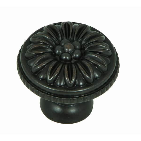 Dahlia 1-3/8 in. Oil Rubbed Bronze Round Cabinet Knob