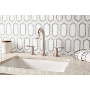 Pavilion Picket 12 in x 12 in. x 10 mm Polished Marble Mosaic Tile (10 sq. ft. / case)