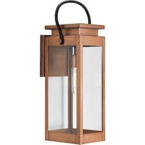 Union Square 9.75 in. 1-Light Bronze Antique Copper Outdoor Wall Lantern Sconce