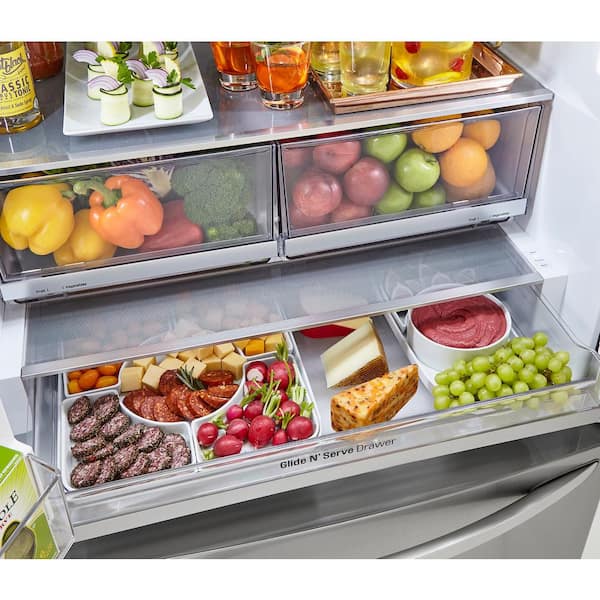 Prep & Savour Container Bins For Refrigerator Fruit Storage Containers  Fridge Organizer With Lids And Drain Tray For Vegetable