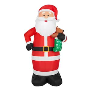 6.5 ft. LED Santa with Bear Stocking Christmas Airblown® Inflatable