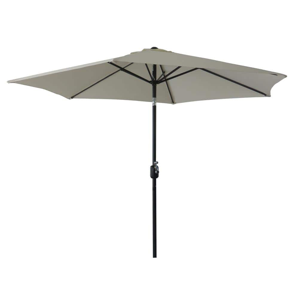 Tidoin 9 Ft. Outdoor Market Patio Umbrella in White HFWF-YD112Bl-W ...