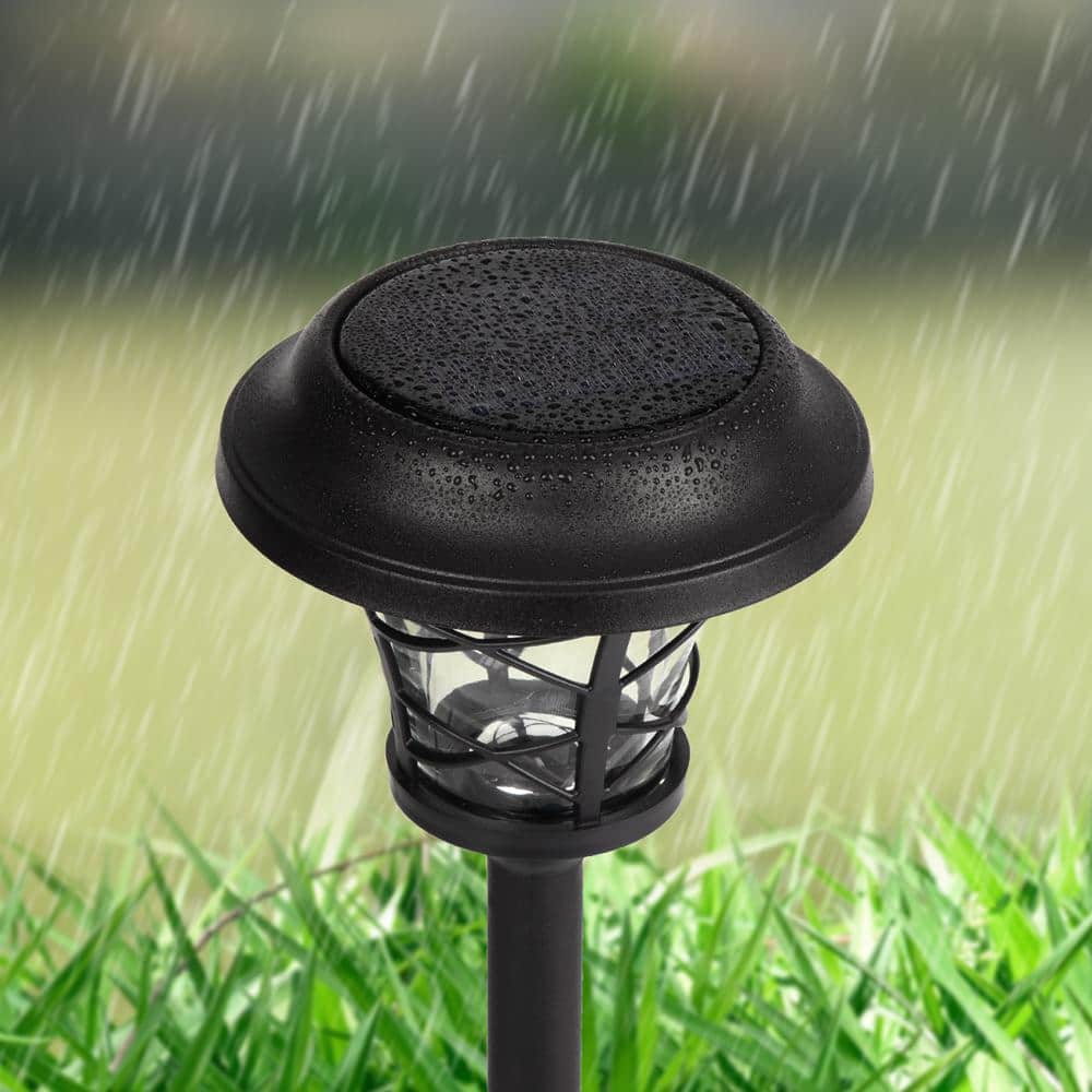 Black Solar Powered Integrated LED Pathway Light Multipack