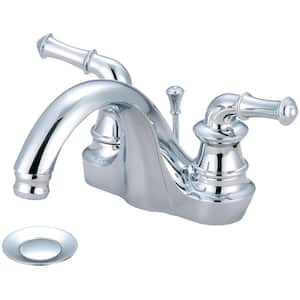 Del Mar 4 in. Centerset 2-Handle Bathroom Faucet in Polished Chrome