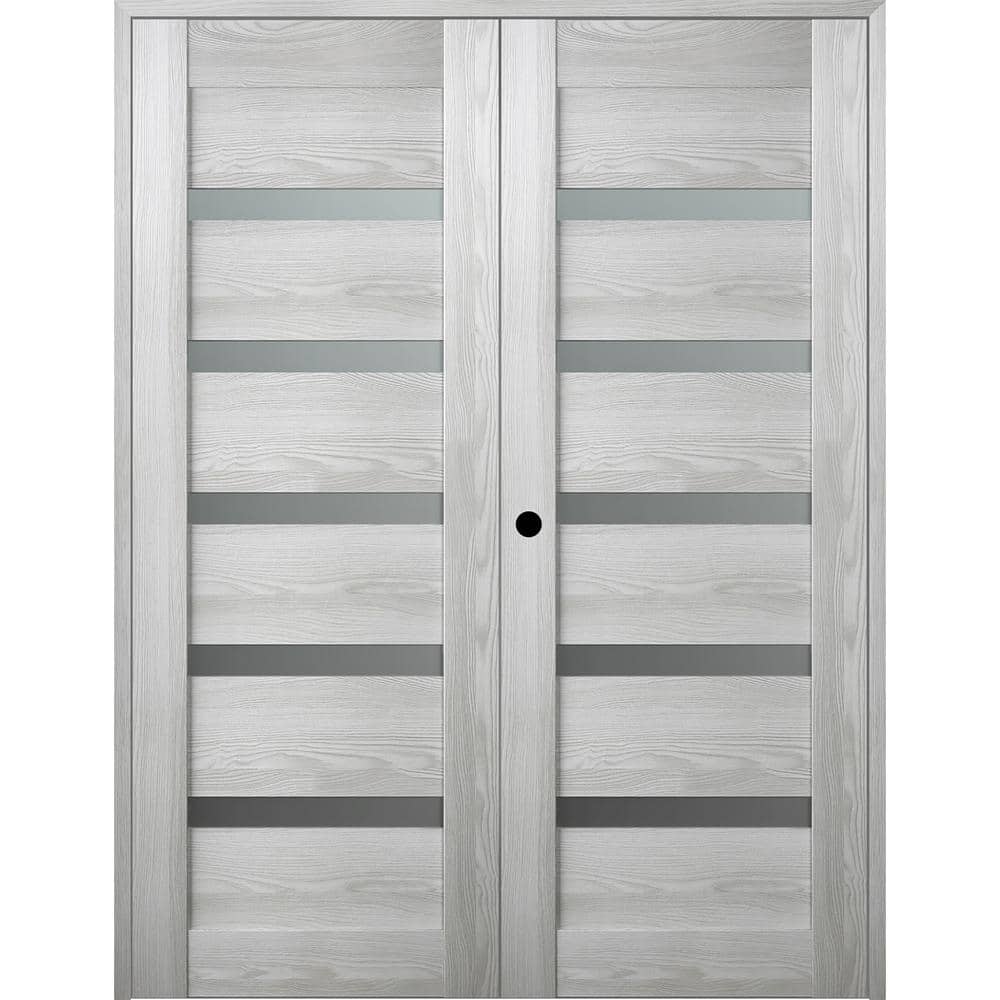 Vona 07-04 60 in. x 84 in. Right Hand Active 6-Lite Frosted Glass Ribeira Ash Wood Composite Double Prehung French Door price history on PriceWatchPro