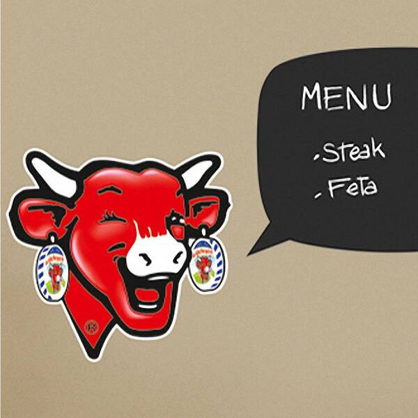 Nouvelles Images Multi-Color Laughing Cow Wall Decals