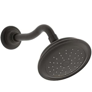 Artifacts 1-Spray 6 in. Single Wall Mount Fixed Shower Head in Oil-Rubbed Bronze