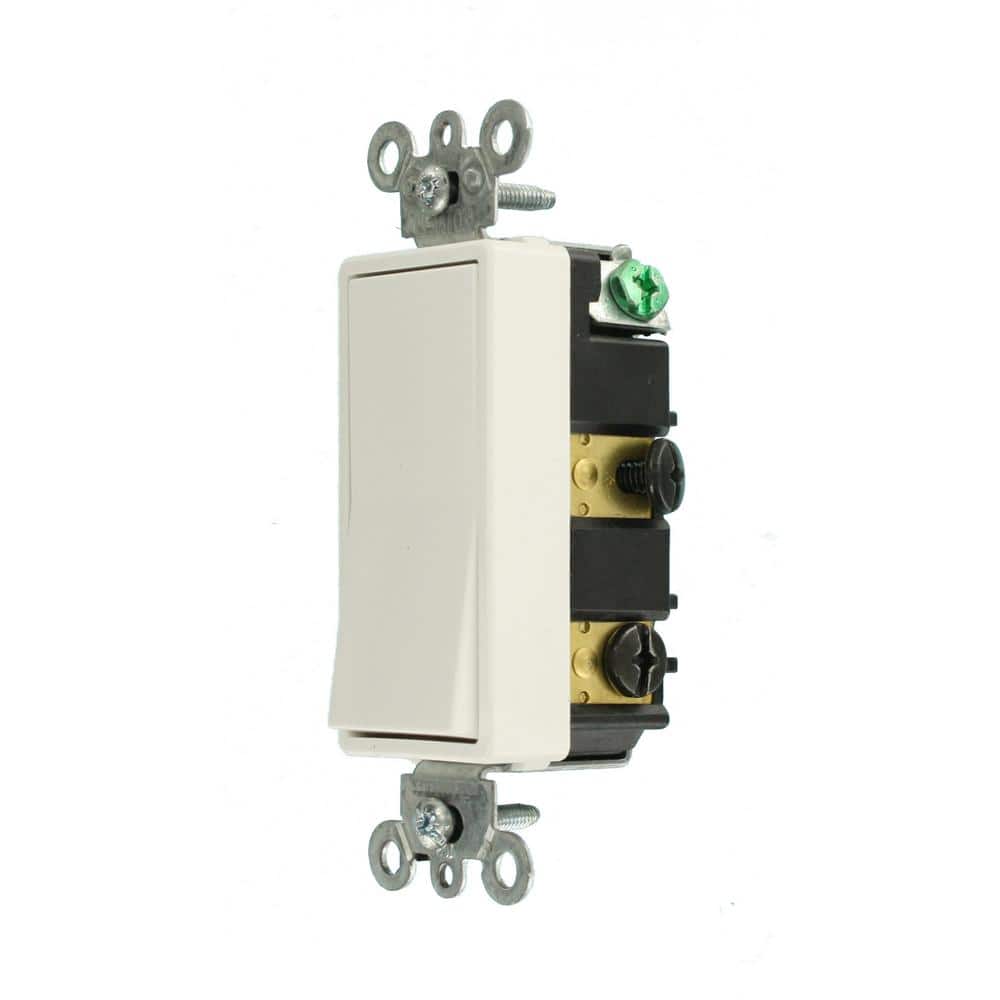 White 15A 4-Way Rocker Switch with Steel Strap
