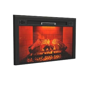35 in. 1500-Watt/5120 BTU Built-In/Recessed Electric Fireplace Insert with Remote Control & Double Overheat Protection