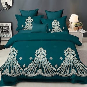 2 Piece All Season Bedding Twin size Comforter Set, Ultra Soft Polyester Elegant Bedding Comforters-Green