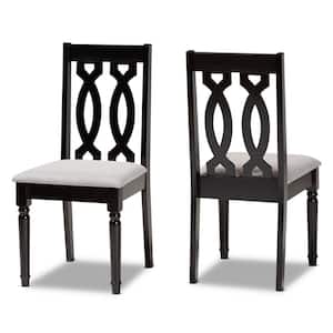 Cherese Grey and Dark Brown Dining Chair (Set of 2)