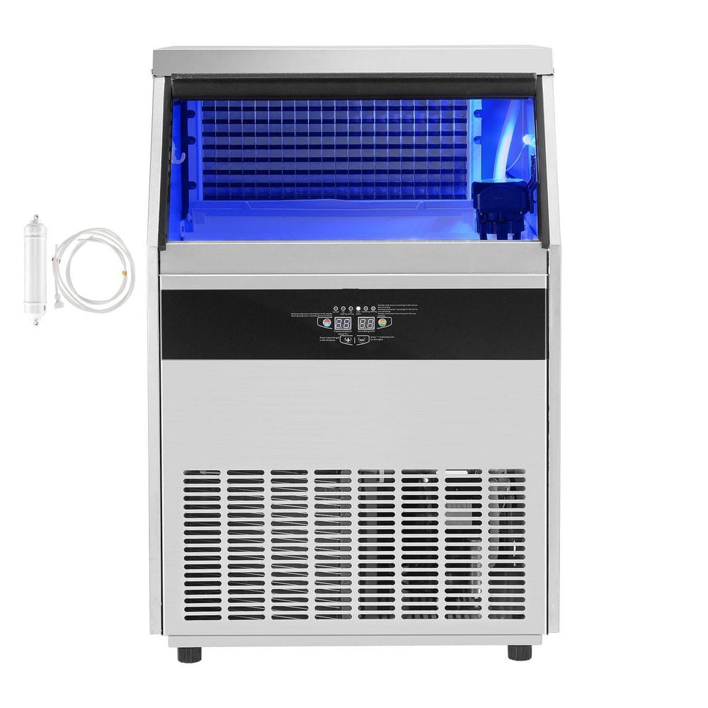 24 in. 330 lbs. /24 h Commercial Ice Maker Machine Freestanding Ice Makers with 126 cu. in 15 min 88 lbs. Storage