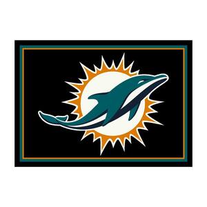 FANMATS Miami Dolphins 3 ft. x 6 ft. Football Field Rug Runner Rug 7357 -  The Home Depot