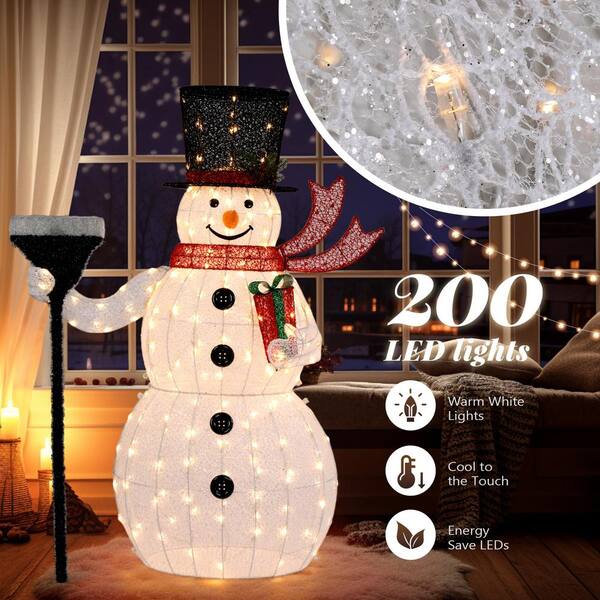 Karl home 59 in. White LED Snowman Christmas Yard Decor