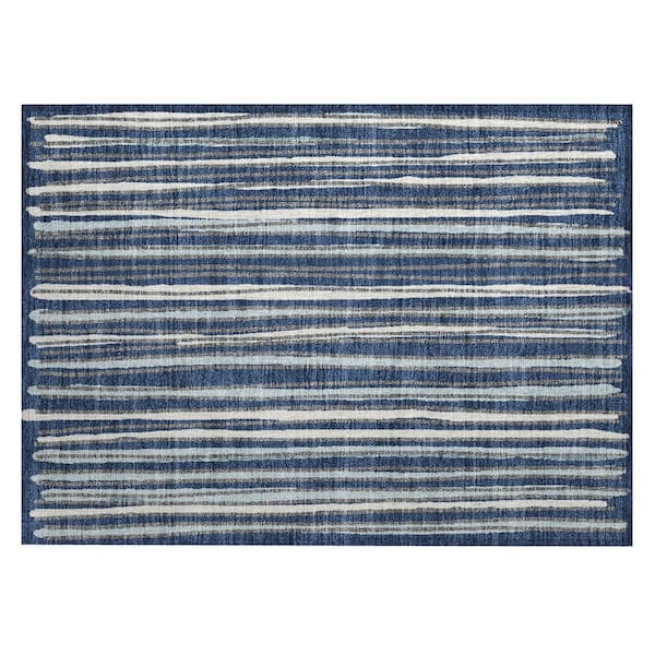 Chantille Machine Washable Indoor/Outdoor Abstract ACN3045 Navy 3 ft. x 4 ft. Area Rug
