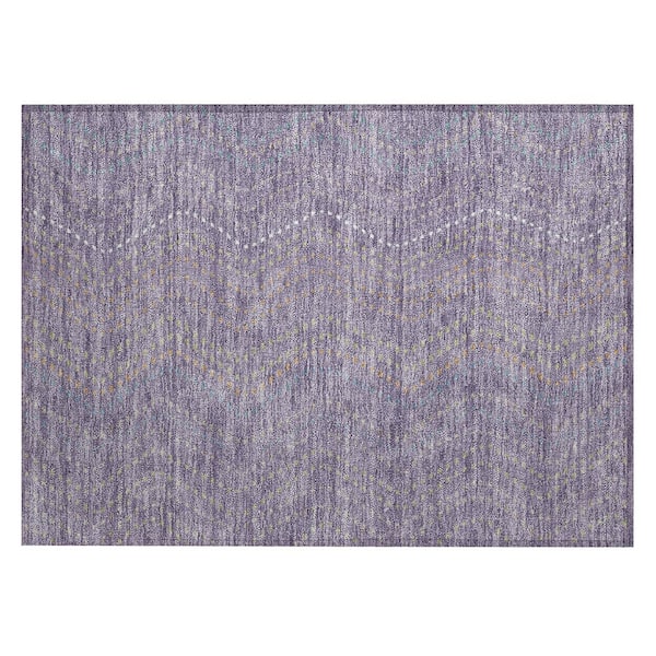 Chantille Machine Washable Indoor/Outdoor Abstract ACN2992 Lilac 3 ft. x 4 ft. Area Rug