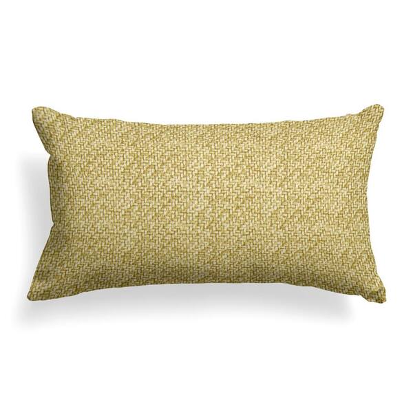 Grouchy Goose Woven Green Rectangular Lumbar Outdoor Pillow