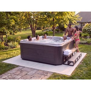 Freedom 7-Person 40-Jet Premium Acrylic Bench Spa Hot Tub with 2 Backlit LED Waterfalls