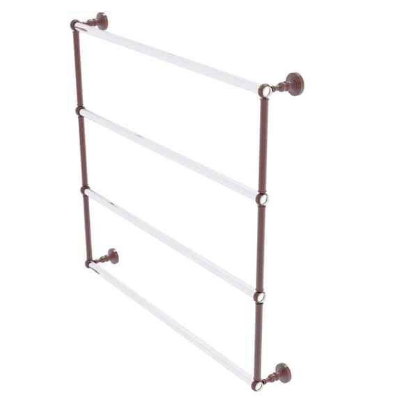Allied Brass Pacific Grove Collection 36 in. Wall Mounted Towel Bar in Antique Copper with Twisted Accents